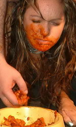 Covered in mess
