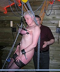 Tit Hanging And Whipping