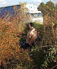 Busty Tigerrs japanese public nudity and outdoor masturbation of asian porn star flashing huge tits at passing truck drivers from UK Flashers