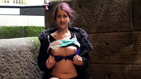 Teen Zarina Massouds Indian exhibitionism and public masturbation of redhead eastern babe flashing tits and pussy in the streets from UK Flashers